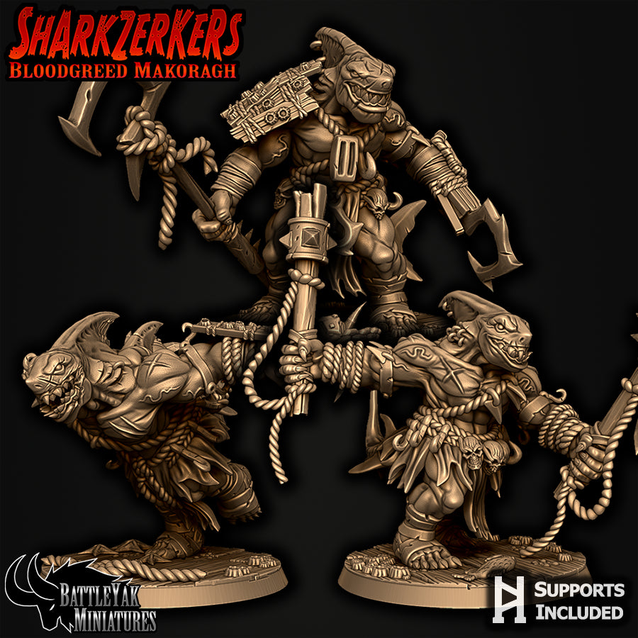 Sharkzerker Warrior Pack by Battle Yak – Warriors A, B and C together