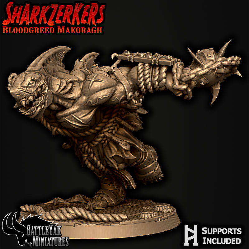 Sharkzerker Warrior Pack by Battle Yak – Warrior A lunging with flail
