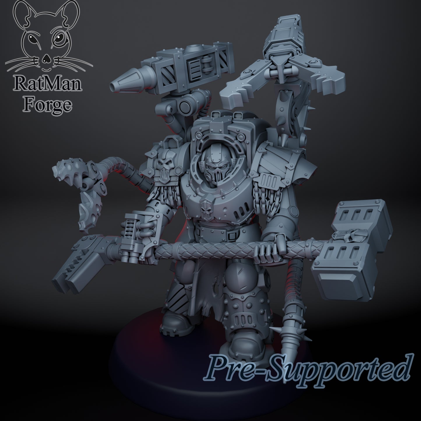 Steel Master by RatMan Forge – Resin Printed Grimdark Heavy Armor Mini (28/32mm)