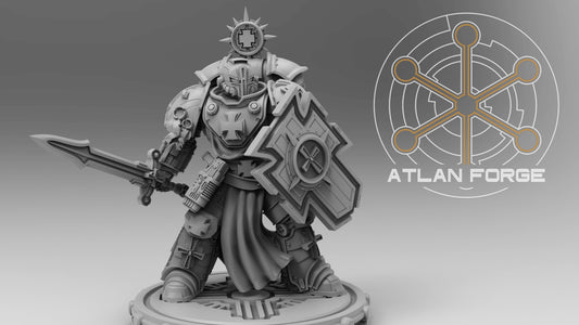 Templar Veterans by Atlan Forge – 3-Man Modular Resin Printed Grimdark Squad (28/32mm)
