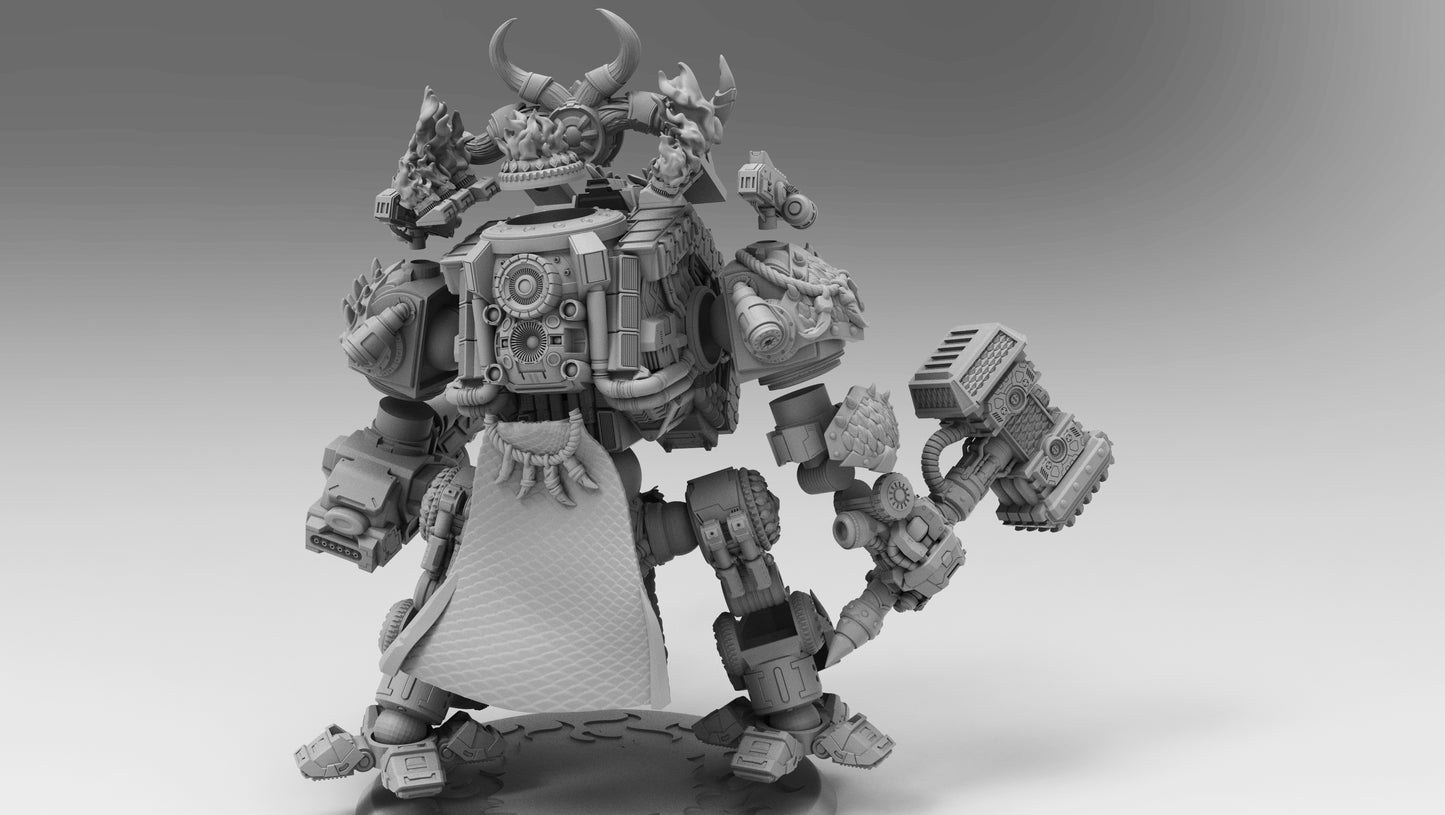 Dragon Dreadnought by Atlan Forge – Modular Resin Grimdark Sci-Fi Walker Kit (90mm Base)