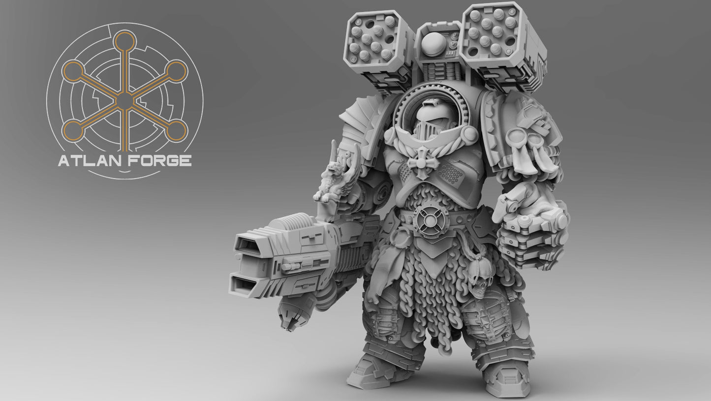 Templar Crusaders by Atlan Forge – 5-Man Modular Resin Printed Grimdark Squad (28/32mm) - Mega Diamonds & Schwartzreiter Mini Forge