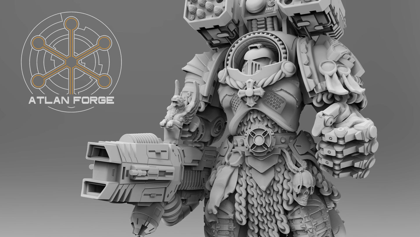 Templar Crusaders by Atlan Forge – 5-Man Modular Resin Printed Grimdark Squad (28/32mm) - Mega Diamonds & Schwartzreiter Mini Forge