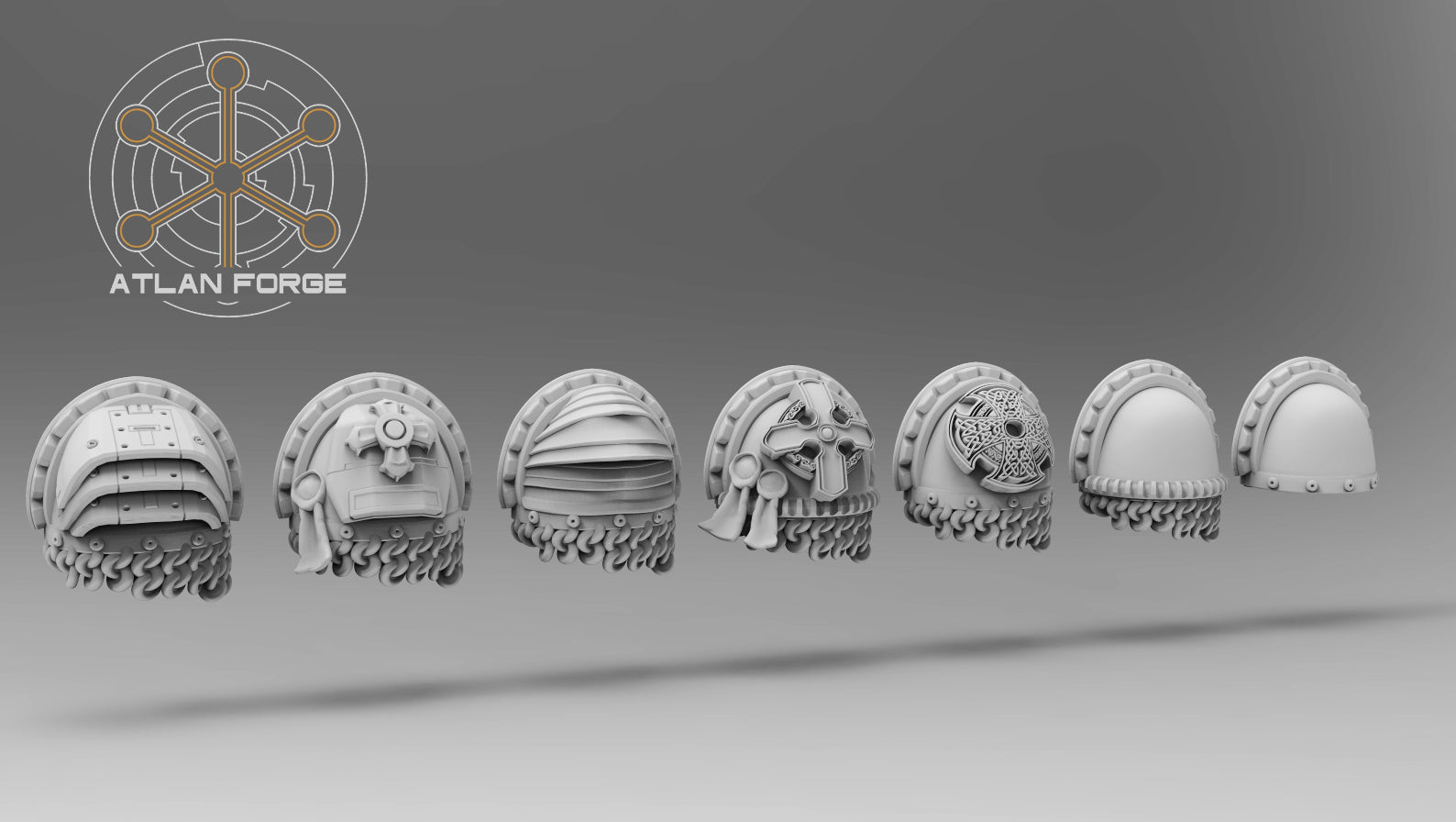 Templar Crusaders by Atlan Forge – 5-Man Modular Resin Printed Grimdark Squad (28/32mm) - Mega Diamonds & Schwartzreiter Mini Forge
